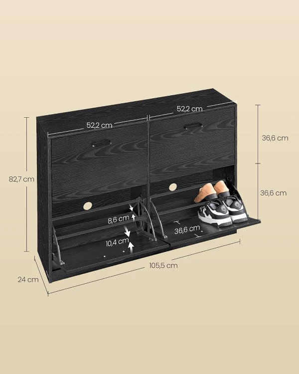 Szafka na buty biała 105,5 cm