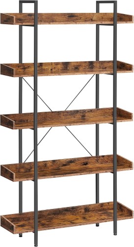 Regał industrialny 5-poziomowy 100 × 178 cm rustykalny brąz / czarny