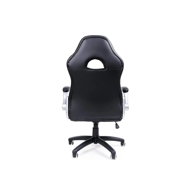 Fotel gamingowy ergonomiczny czarno-szaro-biały do 150 kg