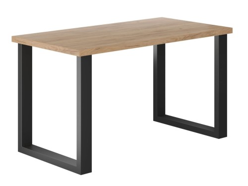Stół do jadalni VARGO 67x128 cm dąb złoty craft/nogi czarne