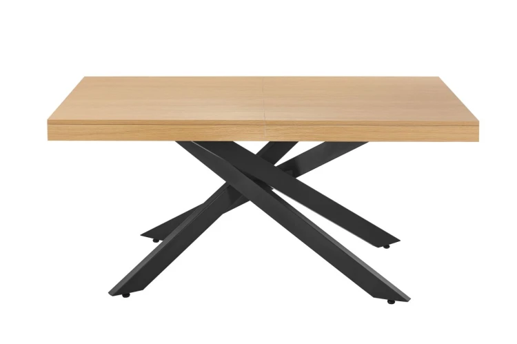 Stół rozkładany ORENO 160–240x90 cm dąb naturalny / czarny