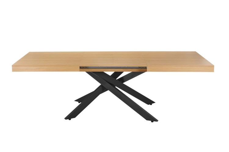 Stół rozkładany ORENO 160–240x90 cm dąb naturalny / czarny
