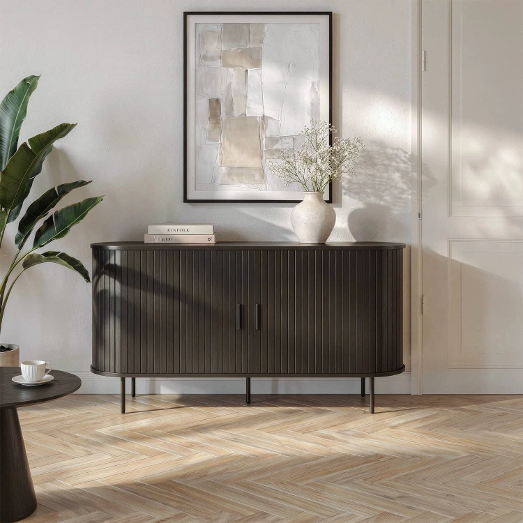 Komoda dwudrzwiowa Wood 140 cm kolor czarny