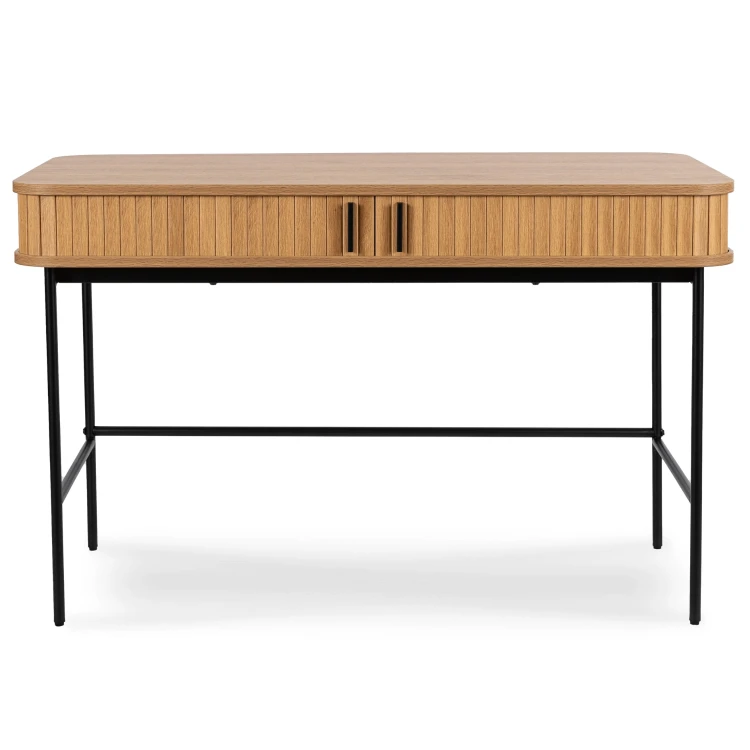 Toaletka konsola WOOD 120 cm dąb Ryflowana