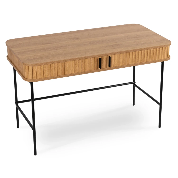 Toaletka konsola WOOD 120 cm dąb Ryflowana