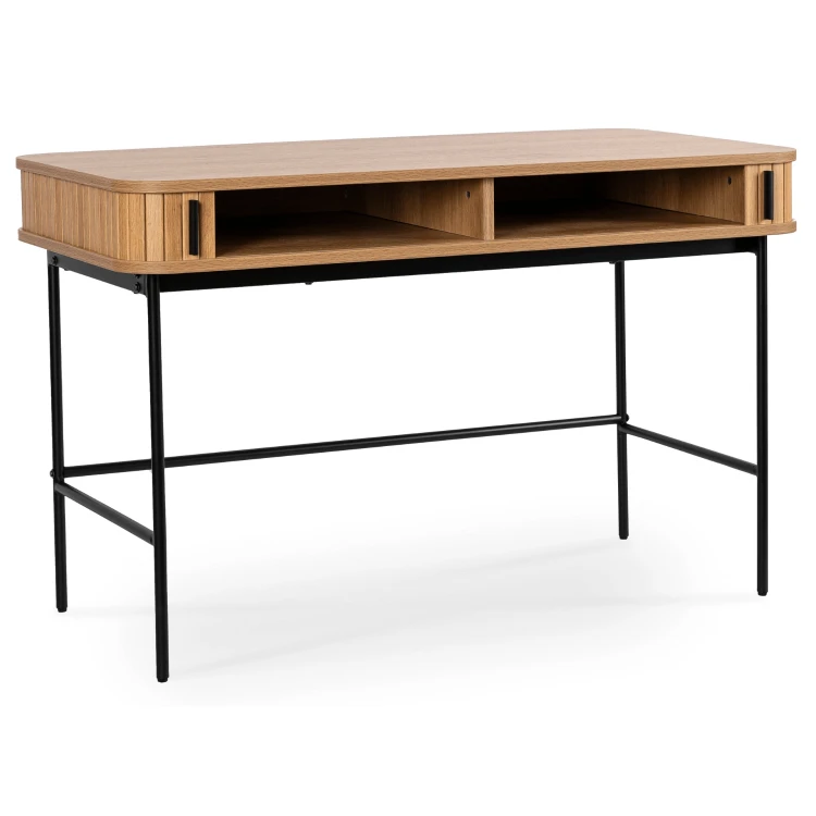 Toaletka konsola WOOD 120 cm dąb Ryflowana