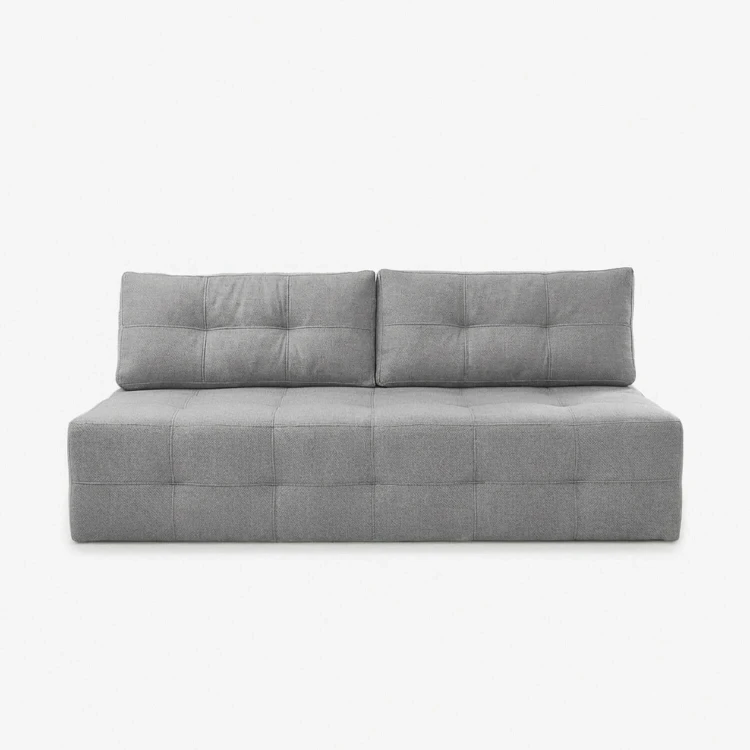 Sofa rozkładana NOVA szara - szenil funkcja spania 142x197 cm