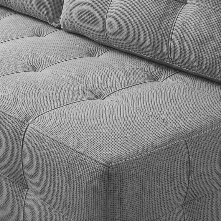 Sofa rozkładana NOVA szara - szenil funkcja spania 142x197 cm