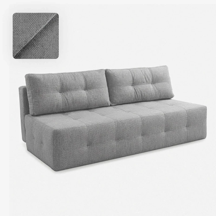 Sofa rozkładana NOVA szara - szenil funkcja spania 142x197 cm