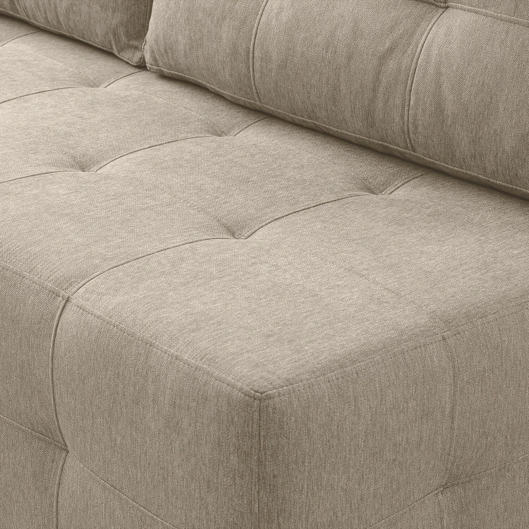Sofa rozkładana NOVA beżowa- tkanina funkcja spania 142x197 cm