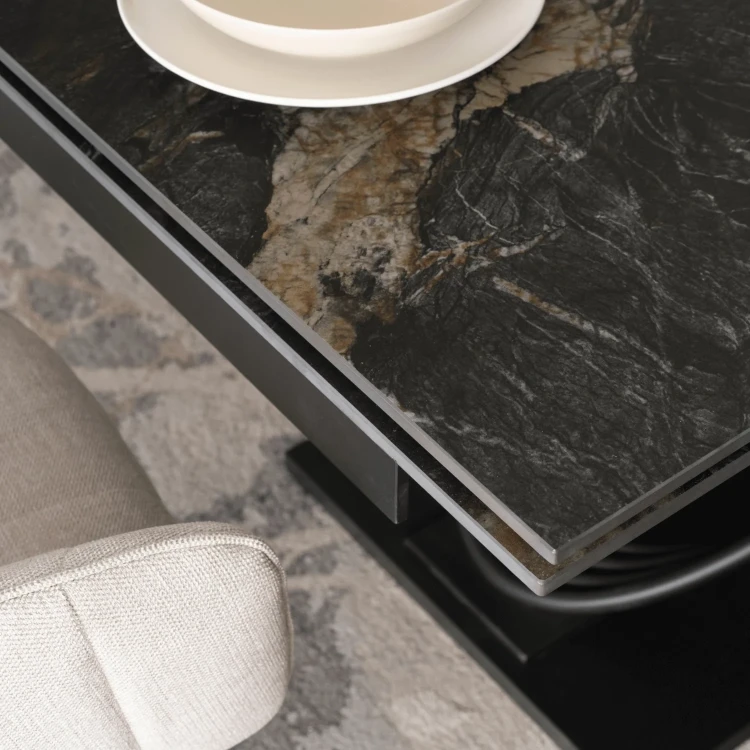 Stół do jadalni NIVO Ceramiczny Rozkładany 160-240 cm Czarny
