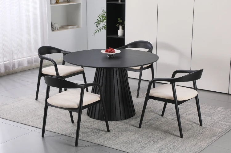 Stół do jadalni ESTE 120 cm w kolorze czarnym