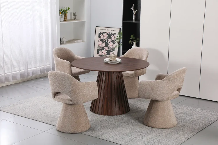 Stół do jadalni ESTE 120 cm w kolorze orzech