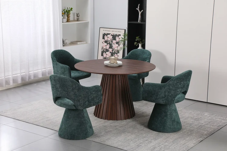 Stół do jadalni ESTE 120 cm w kolorze orzech