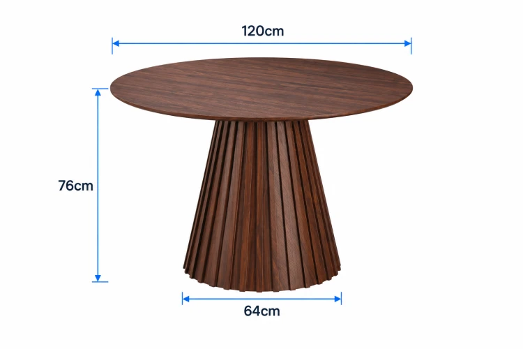 Stół do jadalni ESTE 120 cm w kolorze orzech