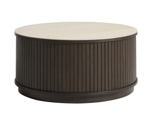 Stolik kawowy NORTH dąb espresso/blat ceramiczny 85 cm