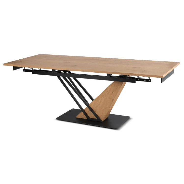 Stół do jadalni NEXO Ceramiczny Rozkładany 160-220 cm Dąb/Czarny
