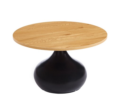 Stolik kawowy GALON 70 cm w kolorze dąb naturalny/czarny